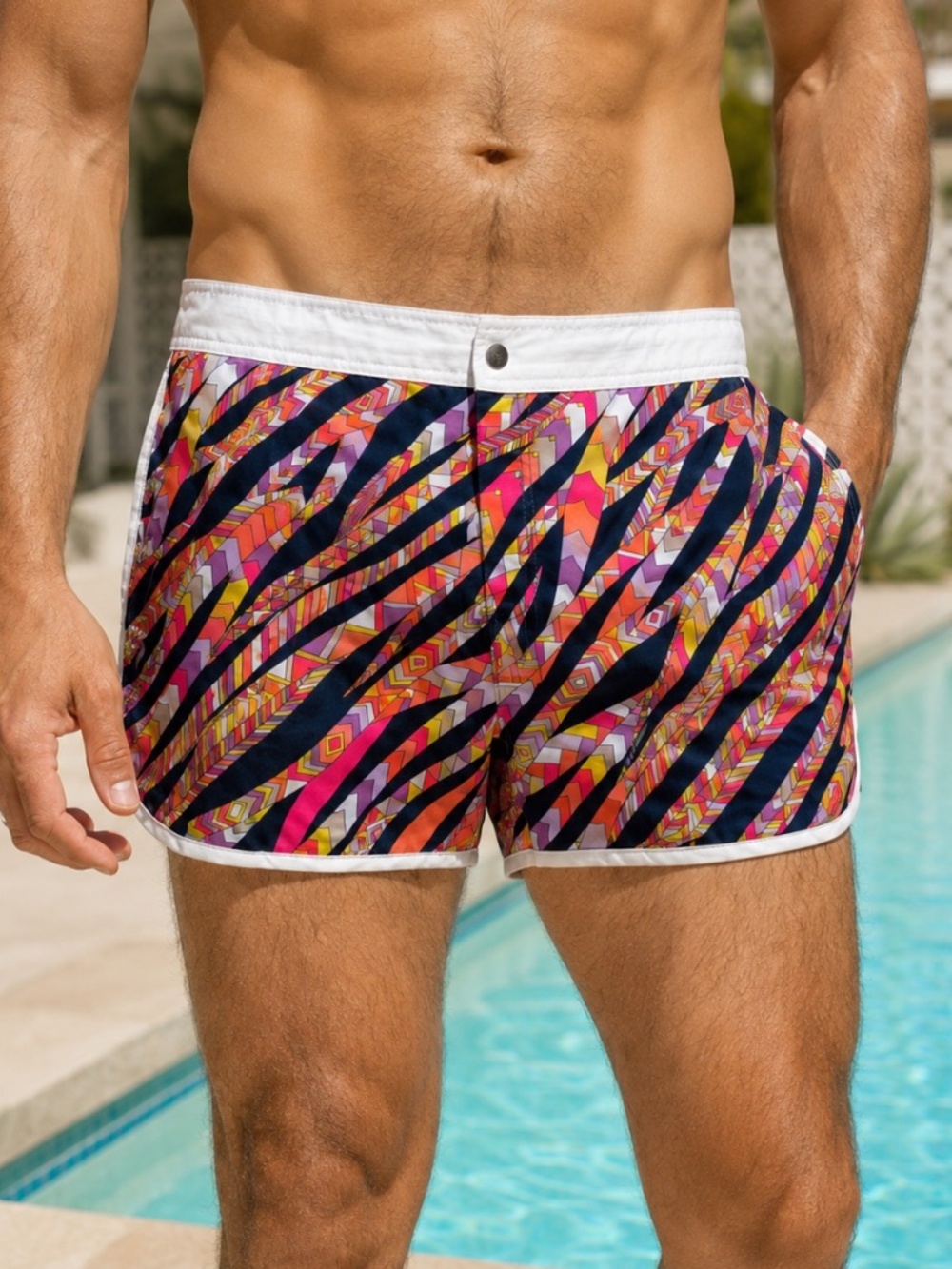 Mr Turk Trina Turk Men’s Printed Board Shorts Size 38